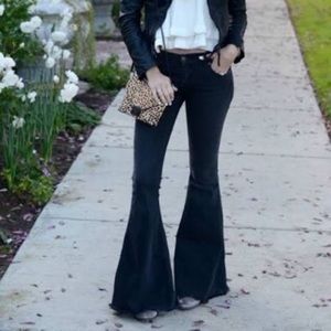 Free People Black Flare Pants